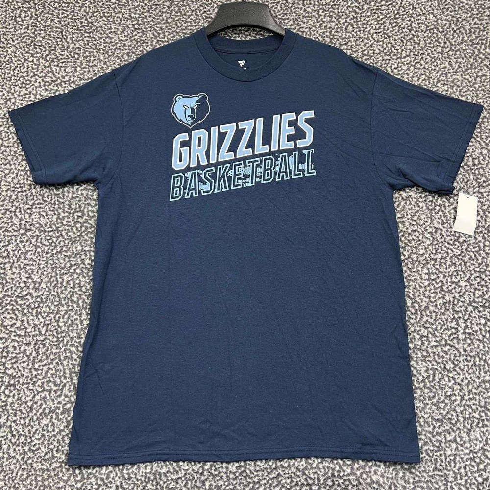 Memphis Grizzlies Shirt Men Large Blue Fanatics Short Sleeve Crew Neck New L